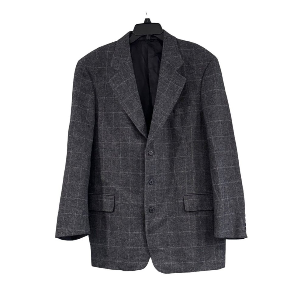 Gant The Blazer 100% Wool Square Pattern Size XL 46